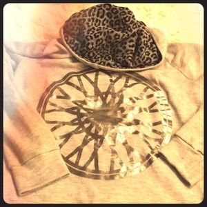 SoulCycle grey wheel zip hoodie